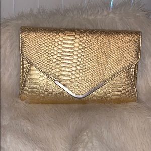Gold Clutch With Strap